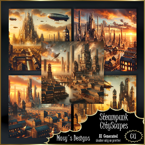 AI - Steampunk CityScapes BG - Click Image to Close